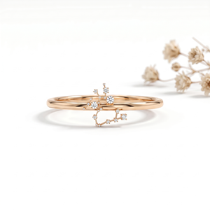 Bague Diamant Sagittaire, Bijou de Voyage, Style Aventure Doré, Luxe, Tendance, Cadeau, Nouveauté 2026 - Product Image 2