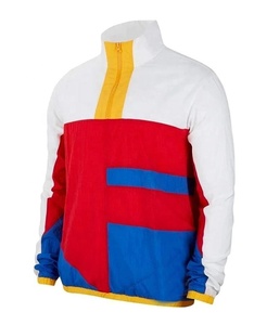 Veste de sport coupe-vent à col montant, broderie personnalisée, demi-zip, doublée, pour homme, séchage rapide, style rétro - Product Image 2