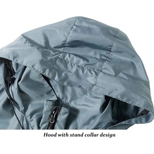 2023 Best Quality Men & Women's Rain Jacket Nylon Windbreaker with <b>Light</b> Hood Reversible Pattern Decoration for Winter Season - Product Image 3