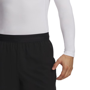 Custom Mens <b>White</b> <b>Long</b> <b>Sleeve</b> Compression Shirt Crew Neck Fitted Athletic Base Layer Gym Training <b>Top</b> Running Sportswear Workout - Product Image 4