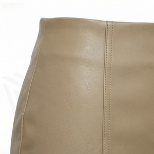 Jupe crayon mini en similicuir taille haute pour femme, couleur unie, coupe moulante sexy avec fermeture éclair, à porter en toutes saisons - Product Image 5