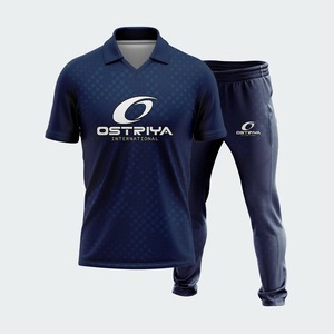 Men's Short Sleeve <b>Cricket</b> Shirt Pants Set Top Seller Custom <b>Full</b> Sublimation Uniform Breathable Plain Dyed Custom Color & Size - Product Image 2