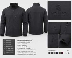 EDIDUX SPORTS Solid Woven Casual Autumn Hooded Varsity <b>Jacket</b> <b>Men</b> Windproof Breathable Polyester/Cotton Blend Custom Embroidery - Product Image 2