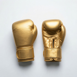 Guantes de Boxeo de Cuero Dorado con Velcro para Entrenamiento de Muay Thai, MMA y Kickboxing para Sparring en el Gimnasio - Product Image 2