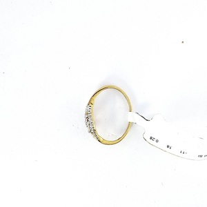 Bague élégante en or 14 carats pour femme, bijoux en or jaune d'inspiration florale, ornement de mode pour mariage et soirée - Product Image 1