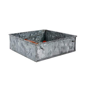 Plateau de rangement galvanisé pour serviettes Serviettes métalliques rustiques Panier de présentation pour mouchoirs Prix bon marché - Product Image 4