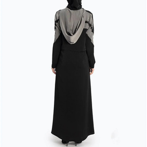 Direct Wholesale Simple and Plain Black Islamic Clothing <b>for</b> Women New Design Modest Abaya <b>Dress</b> Custom Direct Sales - Product Image 2