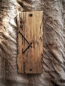 Rustic Wooden <b>Clock</b> Handmade Decorative Living Room Wall <b>Clock</b> Low Price Home Styling Luxury Wooden <b>Clock</b> - Product Image 6
