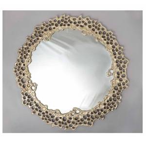 Espejo de pared de aluminio moderno de alta calidad con marco de espejo decorativo de espejo de pared hecho a mano con acabado dorado a precio mayorista - Product Image 1