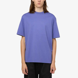 T-shirt en coton à manches courtes pour homme, col rond, coupe classique, couleur unie, jersey décontracté, t-shirt uni - Product Image 2
