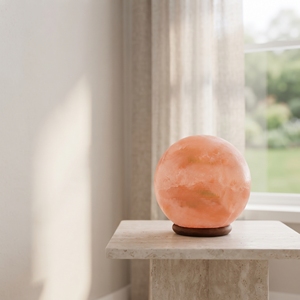 Lámpara de Sal Rosa del Himalaya Premium en Forma de Bola, Esfera de Cristal Natural, Luz de Noche para el Hogar y Proyectos Hoteleros - Product Image 5