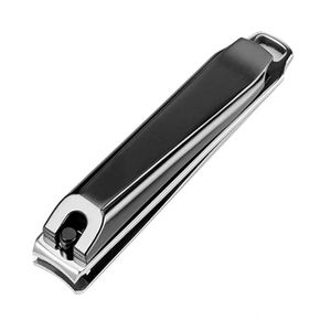 <b>Black</b> Coated Nail Clipper Minimalist Stainless Steel Professional Finger Trimmer Manicure Tool Modern Personal Care Device - Product Image 1