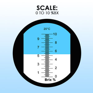 Refractómetro de 0-10% Brix con ATC, Medidor Portátil de Alta Precisión para Emulsiones, Jugo de Arce y Soluciones Bajas en Azúcar - Product Image 3