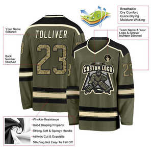 Maillot de hockey sur glace de qualité supérieure, vêtements d'équipe professionnels, tissu durable, évacuation de l'humidité, coupe athlétique confortable - Product Image 3