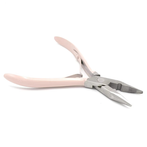 Hair Extensions Pliers Stainless Steel Single Hole Hair Extensions Accessory Tool for Micro Ring <b>Beads</b> Hair Extensions - Product Image 2