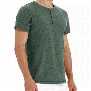 Camiseta Henley Básica de Manga Corta para Hombre, Corte Ajustado, 2026, Casual, de Alta Calidad, Estampada, Premium, Ligera - Product Image 2