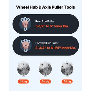 15PCS 9-Way Slide Hammer Gear <b>Puller</b> Set Front & Rear Wheel Axle Hub Dent Shaft Remover Tool Kit for Axle B - Product Image 3