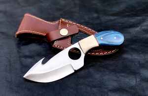 Utensilios para Exteriores, 50 Cuchillos de Caza Hechos a Mano con Acero al Carbono, Ligeros y Duraderos, con Mango de Madera de Color y Hueso - Product Image 4