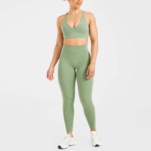 Ensemble de yoga pour femmes le plus vendu, ensemble de yoga pour femmes de bonne qualité, service OEM en gros, leggings et soutien-gorge de sport professionnels - Product Image 1
