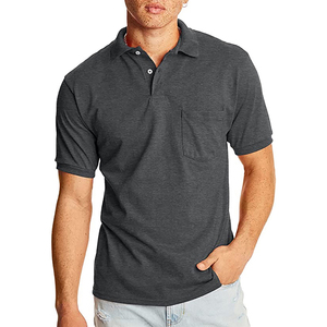Polo de manga corta para hombre con bolsillo, estampado personalizado, talla grande, transpirable, cuello vuelto, informal de negocios - Product Image 1