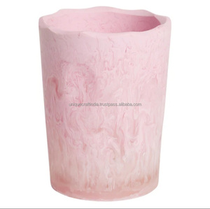 <b>Square</b> Beige Epoxy Resin <b>Vase</b> Modern Minimalist Flower Handmade Home Decor Elegant Centerpiece Durable Water Resistant Unique - Product Image 2