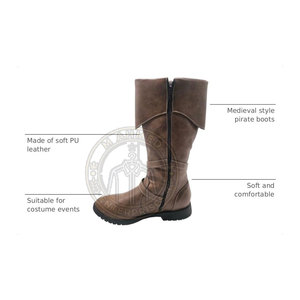 Botas Medievales Tradicionales Premium con Sensación de Cuero Suave, Diseño de Suela Resistente, Ecológicas y Ligeras, Personalizables - Product Image 2