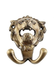 Support mural double crochet en laiton et zinc style ferme rétro pour salle de bain ou décoration de chevet - Product Image 6