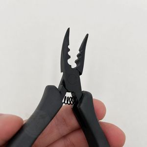 Pince à cheveux à tête incurvée, à dents, 3 trous, pour micro et nano anneaux, outils d'extension de cheveux en plumes, service OEM - Product Image 1
