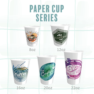 Gobelets en papier jetables personnalisés à paroi simple de 8 à 22 oz, doublés de PE, de qualité alimentaire, pour servir des boissons, du thé, du café et des boissons chaudes - Product Image 2