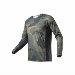 Maillot de cyclisme athlétique pour hommes, tissu extensible respirant, veste de vélo à manches longues avec design ajusté pour la course - Product Image 1