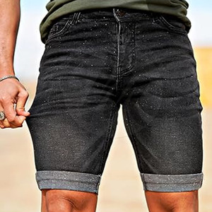 Shorts en jean pour hommes de haute qualité fabriqués au Pakistan, vente chaude, shorts en jean personnalisés pour hommes, shorts en jean slim pour le fitness - Product Image 4