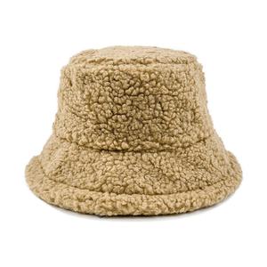 SIDDIQUI HOSINEX Women Adult Faux Fur Solid Laminated Casual Plush Dyed Washed Ripped Warm Bow Bucket Hat - Product Image 4