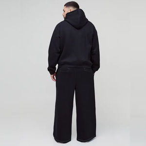 Custom <b>Skeleton</b> Graphic Hoodie Tracksuit Set Black Casual Streetwear Athletic Sportswear Two Piece Outfit Wholesale OEM - Product Image 5