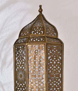 Golden Moroccan Wall <b>Sconce</b> Lantern Brass Intricate Cutout Design Home Decoration Professional Lighting - Product Image 5
