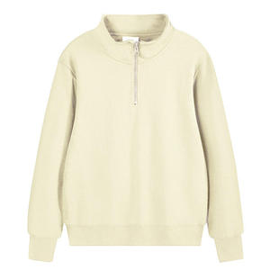 Sweat-shirt à col zippé en molleton français surdimensionné pour homme, marque streetwear pour les labels de mode américains - Product Image 6