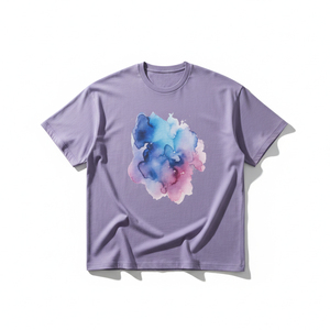 T-shirt long tricoté surdimensionné avec logo personnalisé imprimé, 100 % polyester, épais, uni, grande taille, épaules tombantes, style streetwear - Product Image 1