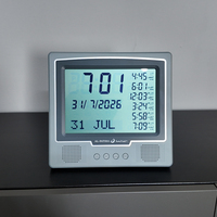 Horloge de prière musulmane avec affichage LCD, horloge de bureau avec alarme, calendrier Hijri, horloge numérique, horloge Azan