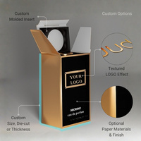Fournisseur de boîtes d'emballage de parfum de luxe, boîte pliante personnalisée avec insert 300-400 g/m² pour flacon de 30 ml et 50 ml