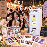 Mesin Photo Booth Mini Kompak dengan Kamera SLR Terintegrasi dan Kios Pencetakan Foto Instan yang Kompatibel
