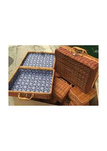 Premium Vintage Rattan Tote Handbag Vietnam Natural Woven <b>Basket</b> Design Handmade Cotton Lining Shoulder Strap Eco-Friendly - Product Image 5