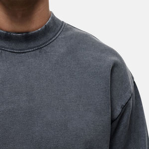 Conjunto Deportivo de 2 Piezas para Hombre, Sudadera con Cuello Redondo y Pantalones Acampanados, Color Sólido con Estampado de Letras, 100% Algodón, Corte Holgado, Estilo Urbano - Product Image 6