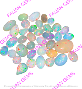 Natural Rajasthan <b>Fire</b> Opal Cabochon All Shape Flat Back Smooth Loose Gemstone Jewellery Making <b>Stone</b> FAIJAN <b>GEMS</b> Model G-119 - Product Image 3