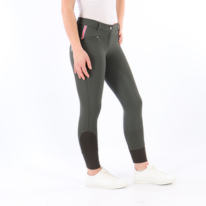 High Quality 4-way Stretch Horse Riding Breeches <b>Leggings</b> Tights <b>Equestrian</b> Wear Pants on Technical Fabric with Soft Feel - Product Image 2