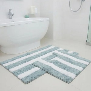 Chunky Jacquard Cotton Eco-Friendly Bathmat with Customized Color and Wave Pattern Classic Design Machine Made Multi-Purpose Use - Product Image 1
