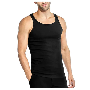 Breathable Knitted Polyester Men’s Tank <b>Top</b> Seamless Fitness Bodybuilding Training <b>String</b> Singlet Gym Tank <b>Tops</b> - Product Image 1