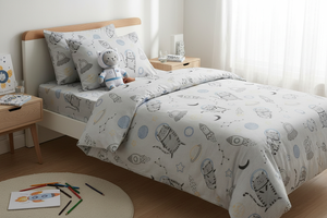 Sábana Ajustable de Alta Calidad Pinedream 40s Lyocell 215TC con Diseño de Gato de Dibujos Animados para Niños, Transpirable y Fresca, Cosida, para Venta al por Mayor - Product Image 6