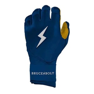 ถุงมือตีเบสบอล Bruce Bolt หนังแท้ ปรับแต่งได้ สีน้ำเงิน คุณภาพสูง สำหรับเด็กและผู้ใหญ่  โลโก้รูปสายฟ้า ปิดด้วยแถบตีนตุ๊กแก ทนทาน - Product Image 2