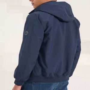 Blouson Bomber en Toile à Capuche Couleur Unie Grande Taille pour Hommes, Manteau d'Hiver Vintage avec Logo Avant pour Adolescents, Chaud et Tendance pour l'Extérieur - Product Image 1
