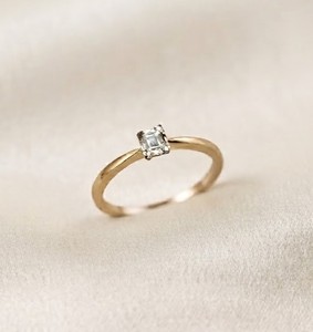 Wholesale Elegant Asscher Cut Lab Grown Diamond <b>Solitaire</b> <b>Ring</b> IGI Certified 10K 14K 18K Solid Gold Proposal <b>Ring</b> Promise <b>Ring</b> - Product Image 2