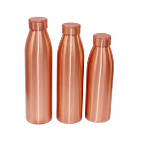 ขวดน้ำทองแดงทรงหรู ป้องกันการรั่วซึม ขวดน้ำทองแดงปากแคบ ขวดน้ำทองแดงแท้ - Product Image 1